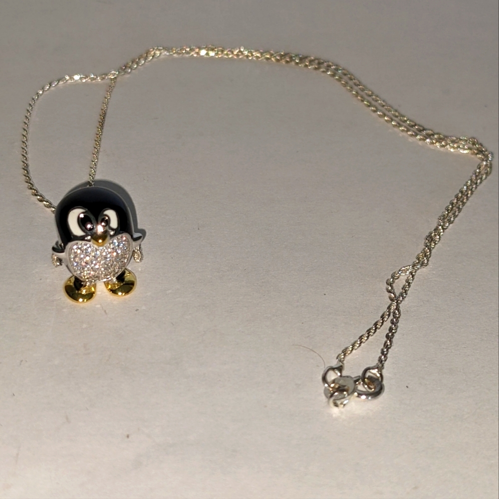 Crystal Penguin Necklace